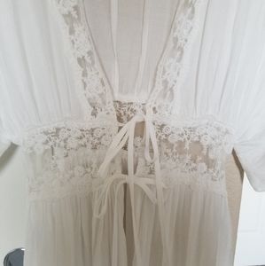 Shein white swim suit cover up.